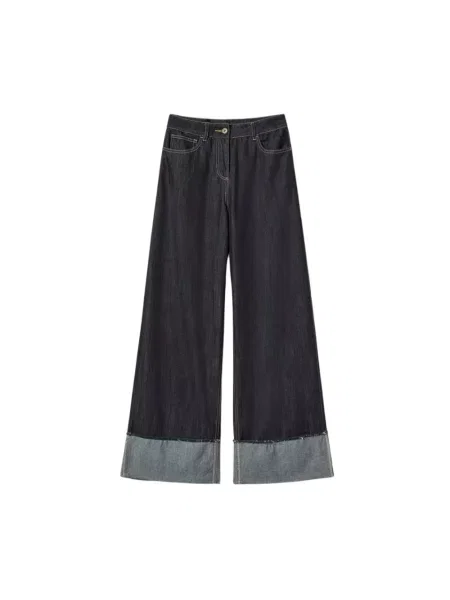 Szerokie jeansy Twinset niebieskie