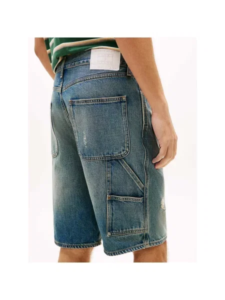 Pantaloni Tommy Jeans albastru