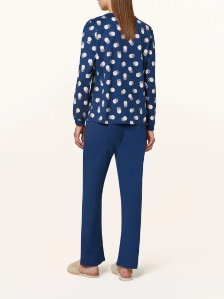Mey Piżama Z Serii Scribbled Dots blau granatowa