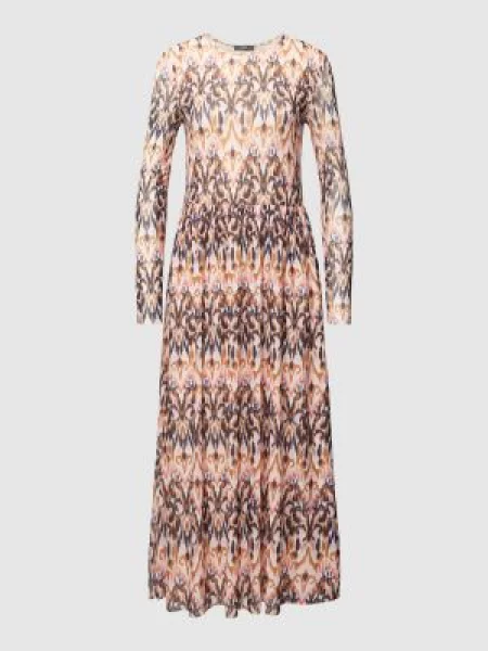 Sukienka midi ze wzorem na całej powierzchni Montego