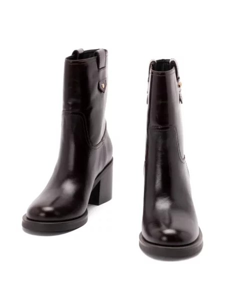 Botine Twinset din piele maro