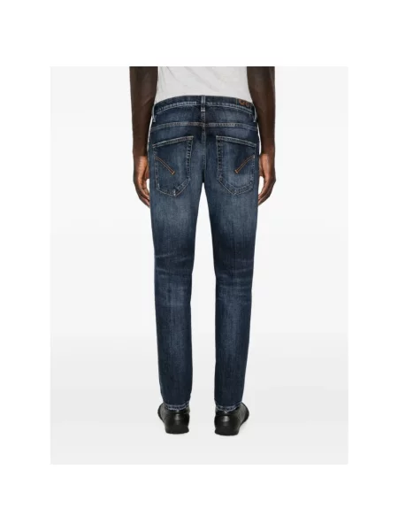 Jeansy straight leg Dondup niebieskie