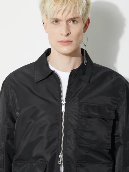 Куртка Han Kjøbenhavn Nylon Boxed Cargo Jacket перехідна чорний