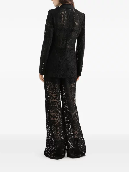 Pantaloni Dolce & Gabbana din dantelă negru