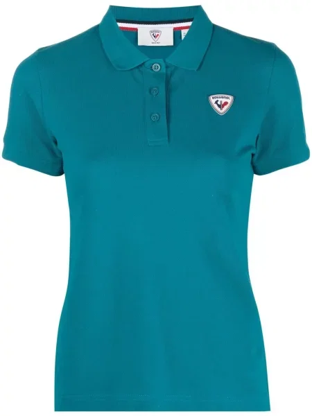 Tricou polo Rossignol cu aplicații verde