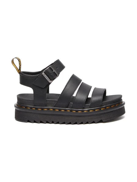 Кожени сандали Dr. Martens Blaire с платформа черно