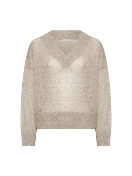 Sweter Brunello Cucinelli beżowy