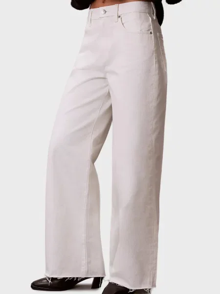 Широкі джинси Calvin Klein Jeans білі