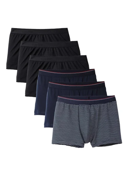CALIDA Boxeralsók Natural Benefit sötétkék / bíbor / fekete fehér
