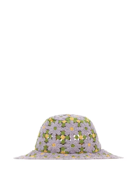 Pălărie Fendi cu broderie violet