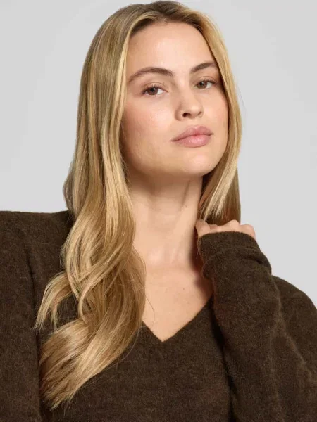 Sweter z dzianiny z dodatkiem wełny model Mape' Mos Mosh