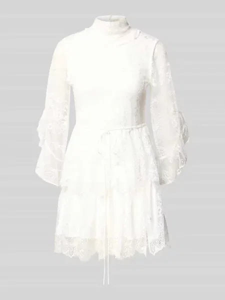 Sukienka koktajlowa z koronki o długości mini Model NORAH' Bardot biała