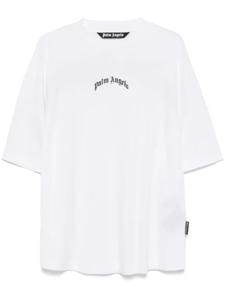 Tricou Palm Angels cu autograf alb