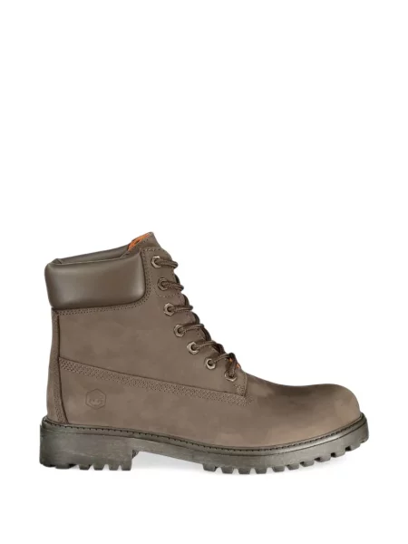 Cizme scurte Lumberjack cu șireturi din dantelă maro