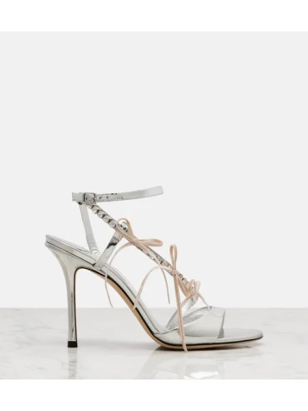 Sandale Jimmy Choo din piele argintiu