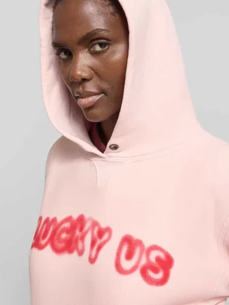 Bluza z kapturem o kroju oversized z czystej bawełny Kenzo różowa