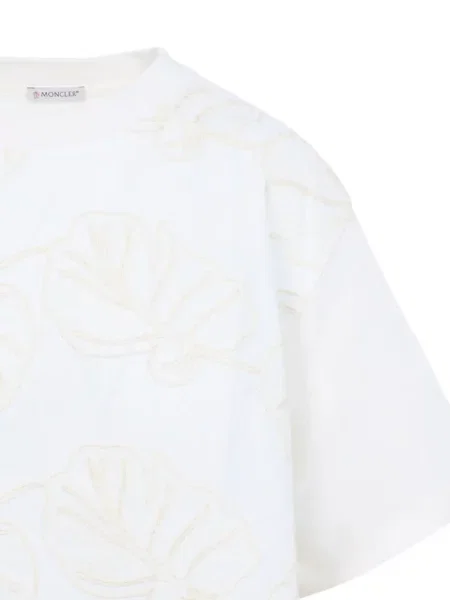 Gėlėtas marškinėliai Moncler balta