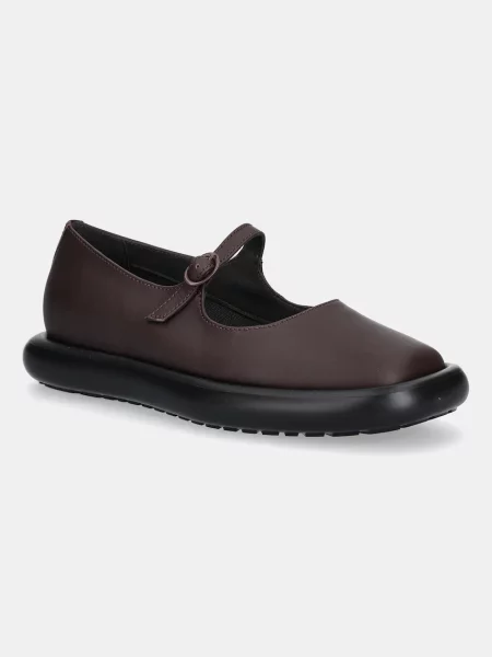 Кожени балеринки Camper Onda лилаво винено червено
