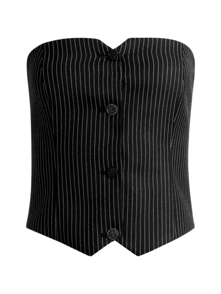 Top Alice + Olivia fără bretele negru