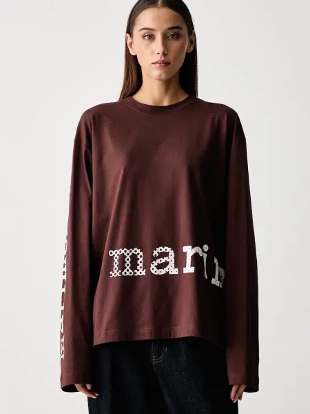 Tricou cu mânecă lungă Marimekko maro