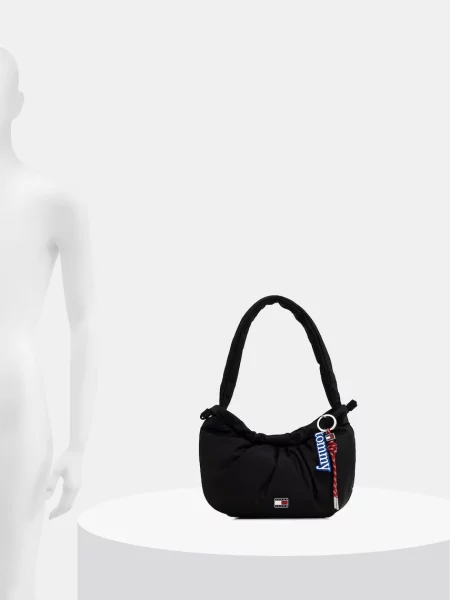Tommy Jeans чанта тип хобо дамска черно