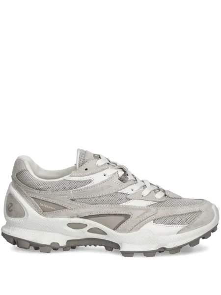 Sneakerși Ecco cu șireturi din dantelă gri
