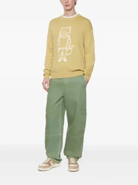 Pulover Maison Kitsune de lână galben
