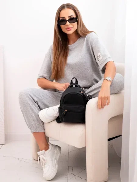 Pantaloni Kesi Włoski cu mâneci scurte scurte gri