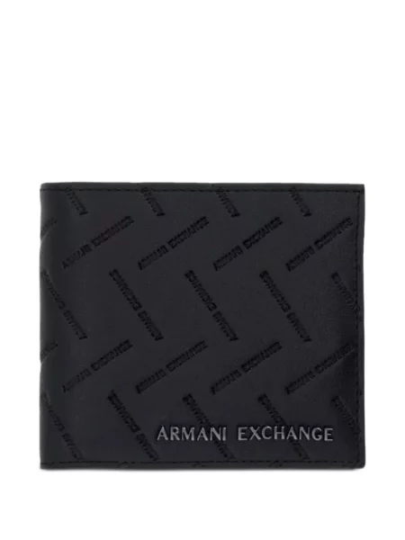 Portofel Armani Exchange cu autograf negru