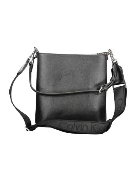 Mała torebka crossbody Calvin Klein skórzana czarna