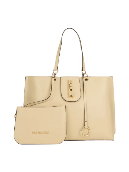 Shopperka Love Moschino beżowa