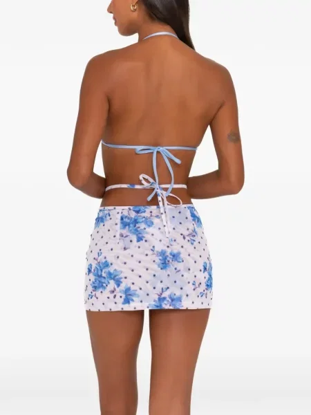 Fusta mini Fae Swim alb