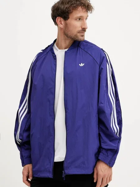 Яке adidas Originals SST TRACK TOP лилаво преходен модел синьо
