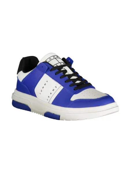 Wielobarwność trampki Tommy Jeans skórzane niebieskie