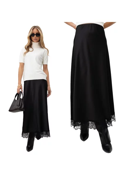 Midi-suknja Italy Moda crna