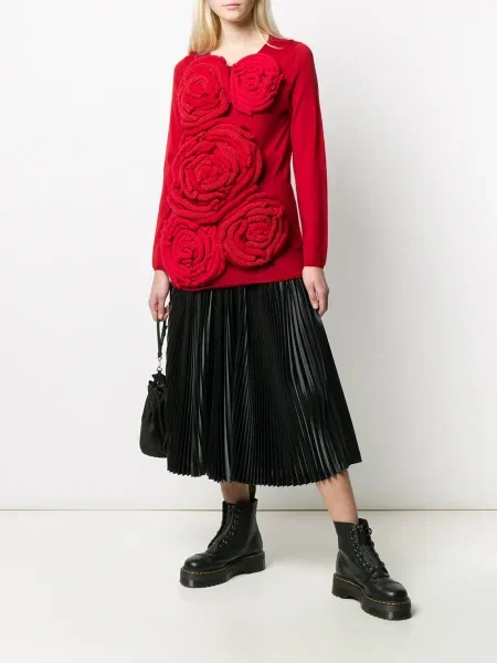 Plisované plisované sukně Comme Des Garçons Pre-owned po kolena černé