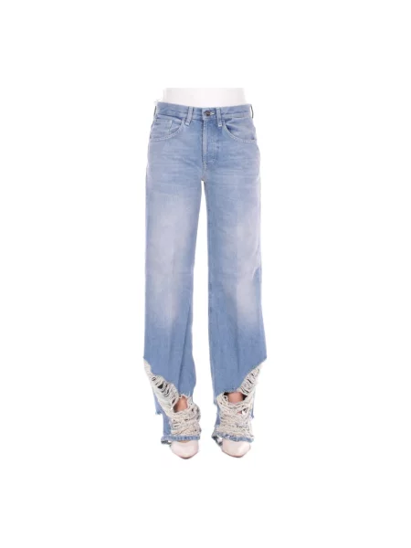 Jeansy straight leg Dondup niebieskie
