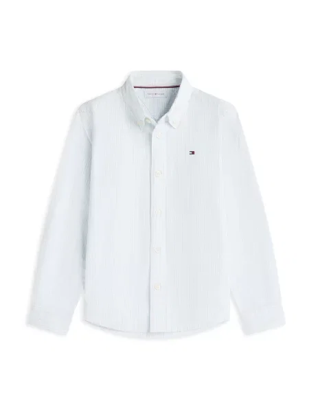 TOMMY HILFIGER Cămașă Essentials albastru pastel alb