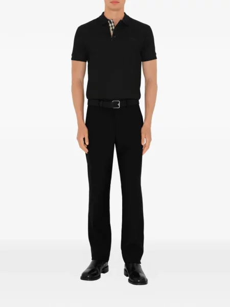 Polo majica Burberry crna