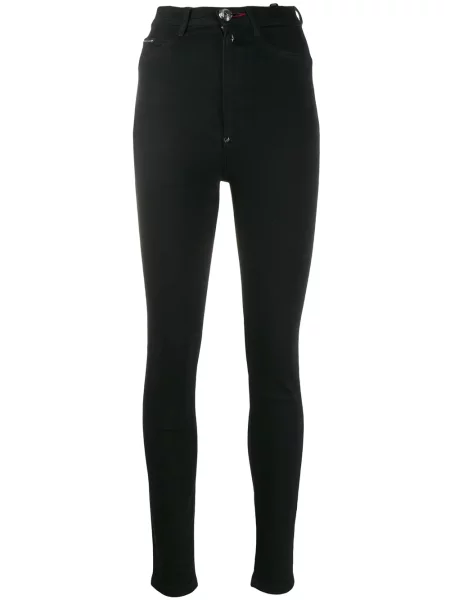 Talia jeansy Philipp Plein z wysoką talią czarne