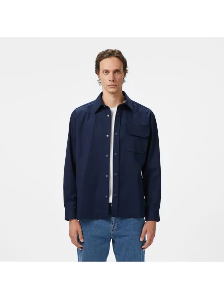 Lacoste Koszula Relaxed Fit granatowa