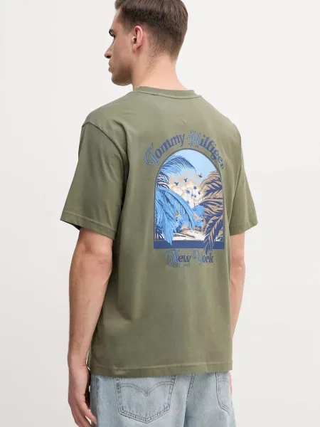 Kratka majica Tommy Hilfiger zelena