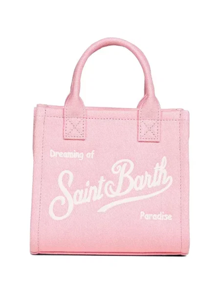 Geantă shopper Mc2 Saint Barth cu broderie roz