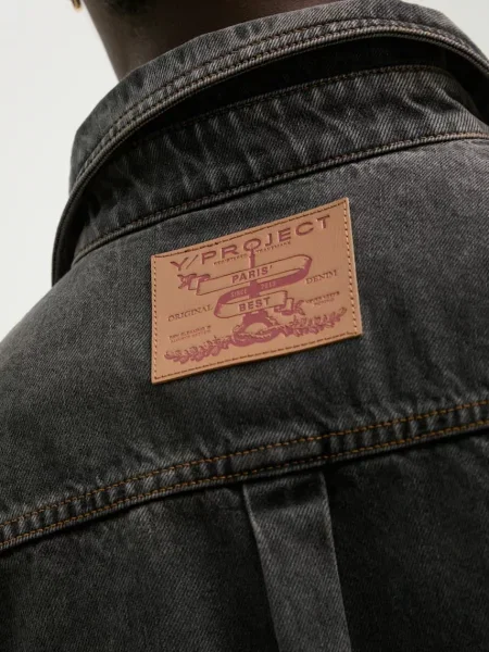 Y/Project farmering EVERGREEN PARIS BEST PATCH DENIM SHIRT szürke