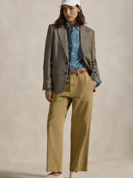 Pantaloni chino Polo Ralph Lauren fără toc verde