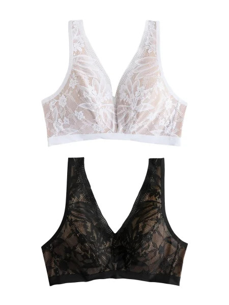 Next Sutien Total Support Ultimate Comfort pielii / negru alb