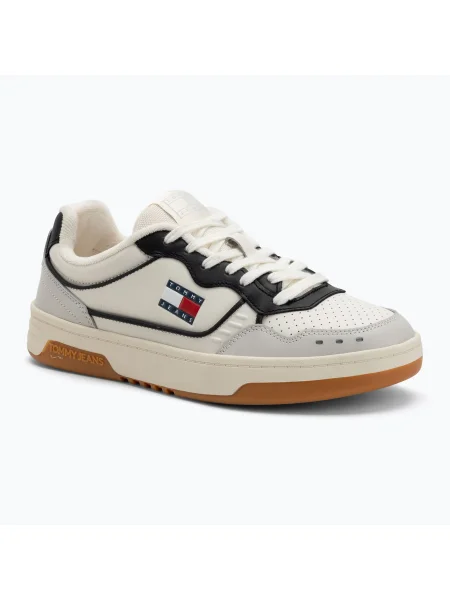 Кожени маратонки Tommy Jeans бяло