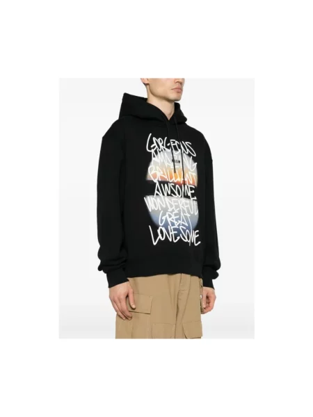 Bluza z kapturem Msgm z kapturem czarna