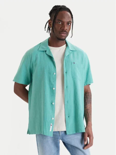 Košile Tommy Jeans zelený