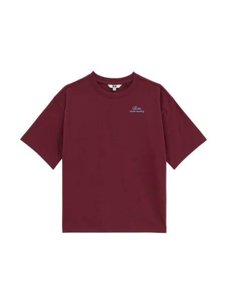 WE Fashion Tricou albastru deschis / roșu vin alb